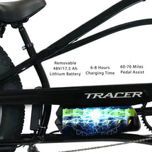 Load image into Gallery viewer, Tracer Tracker DS7 26" 7 Speed Stretch E-Bike with Classic Dual Springer Fork - 800 Watt, 48V - electricbyke.com