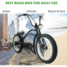 Load image into Gallery viewer, Tracer Tracker DS7 26" 7 Speed Stretch E-Bike with Classic Dual Springer Fork - 800 Watt, 48V - electricbyke.com
