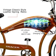 Load image into Gallery viewer, Tracer Twenty5 GT 500W 26" Chopper Cruiser E-Bikes - 500 Watt, 48V - electricbyke.com