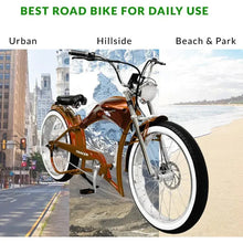 Load image into Gallery viewer, Tracer Twenty5 GT 500W 26" Chopper Cruiser E-Bikes - 500 Watt, 48V - electricbyke.com
