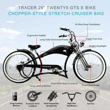 Load image into Gallery viewer, Tracer Twenty5 GTS 500W 26" Cruiser E-Bike - 500 Watt, 48V - electricbyke.com