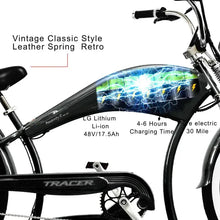 Load image into Gallery viewer, Tracer Twenty5 DS 500W 26" Dual Springer Cruiser E-Bikes - 500 Watt, 48V - electricbyke.com