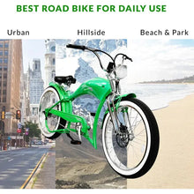 Load image into Gallery viewer, Tracer Twenty5 DS 500W 26" Dual Springer Cruiser E-Bikes - 500 Watt, 48V - electricbyke.com