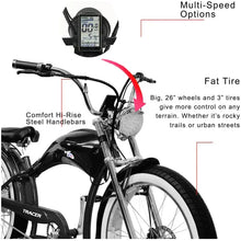 Load image into Gallery viewer, Tracer Twenty5 GT 500W 26" Chopper Cruiser E-Bikes - 500 Watt, 48V - electricbyke.com