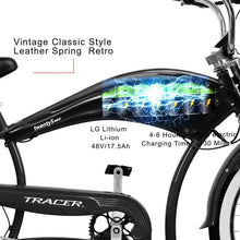 Load image into Gallery viewer, Tracer Twenty5 GT 500W 26" Chopper Cruiser E-Bikes - 500 Watt, 48V - electricbyke.com