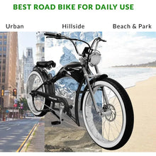 Load image into Gallery viewer, Tracer Twenty5 GT 500W 26" Chopper Cruiser E-Bikes - 500 Watt, 48V - electricbyke.com