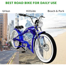 Load image into Gallery viewer, Tracer Twenty5 GT 500W 26" Chopper Cruiser E-Bikes - 500 Watt, 48V - electricbyke.com