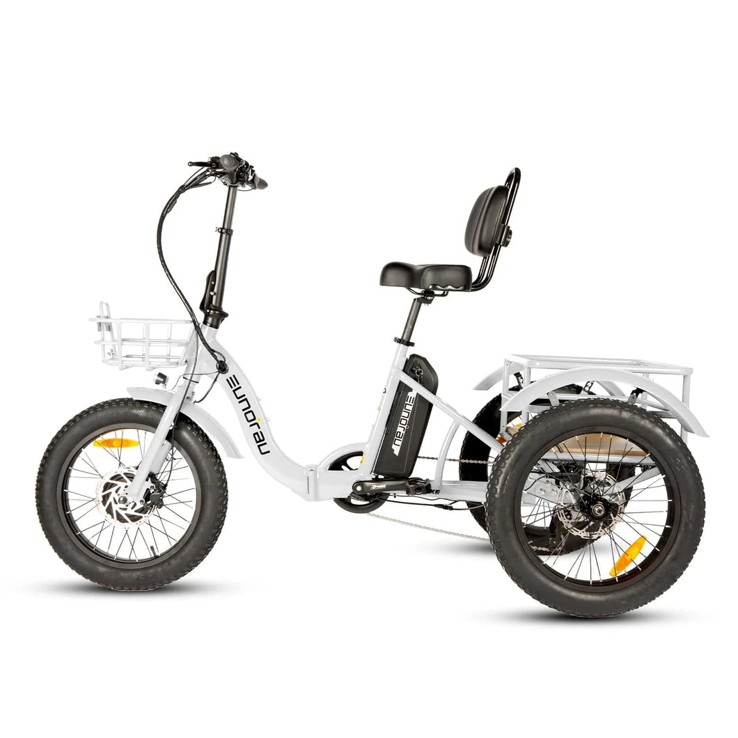 EUNORAU, New-Trike 2.0 Fat Tire Folding Electric Tricycle - 500 Watt, 48V