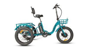 EUNORAU, New-Trike 2.0 Fat Tire Folding Electric Tricycle - 500 Watt, 48V