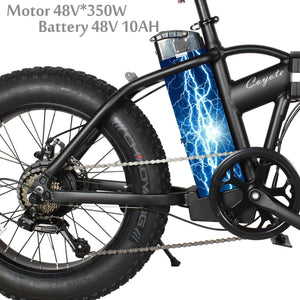 TRACER COYOTE 20'' 500W Foldable Electric Bike - 500 Watt, 48V - electricbyke.com