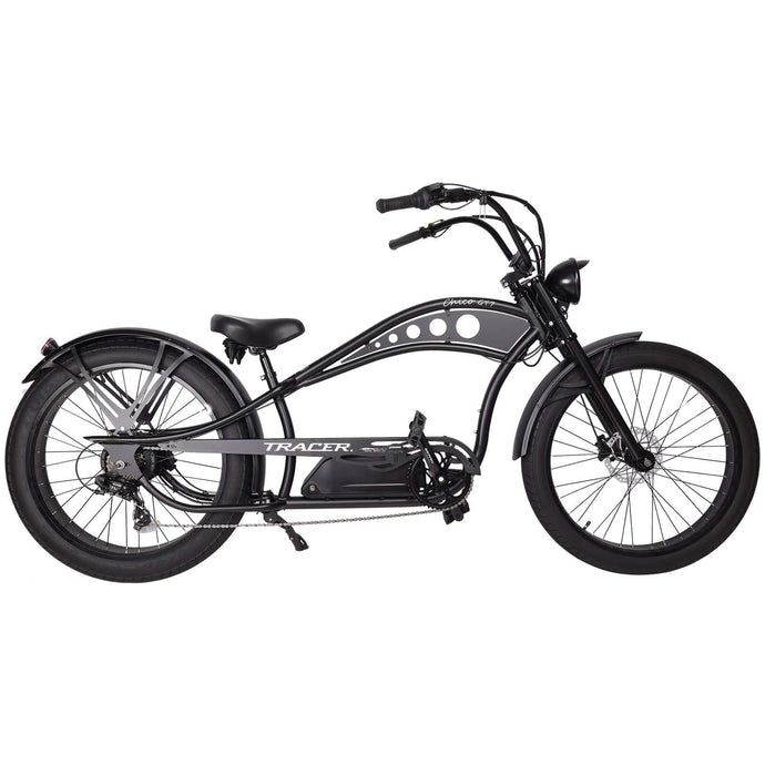 electric bicycle chopper style Mangosteen Bike FT02 Ebike Best for You The Tracer Twenty5 Chopper Stretch Cruiser Ebike is not just an e Chopper E-Bikes