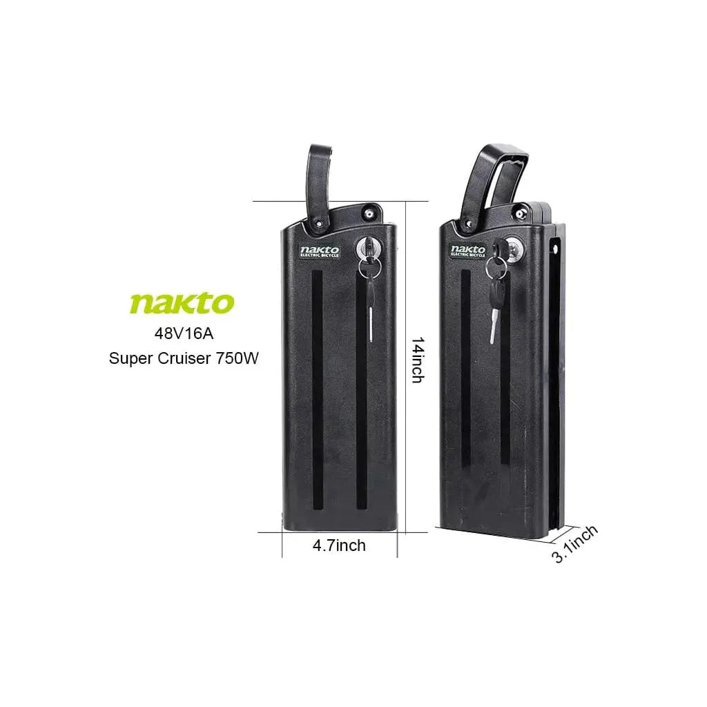 NAKTO, Battery for Super Cruiser E-Bike (Nakto will not ship batteries to NY state) - electricbyke.com