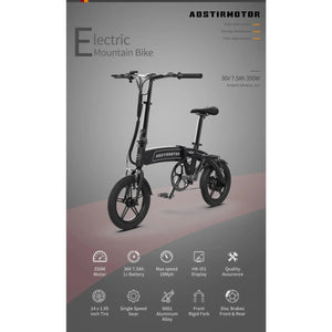 AOSTIRMOTOR M20 Lightweight Folding E-Bike - 350 Watt, 36V - electricbyke.com