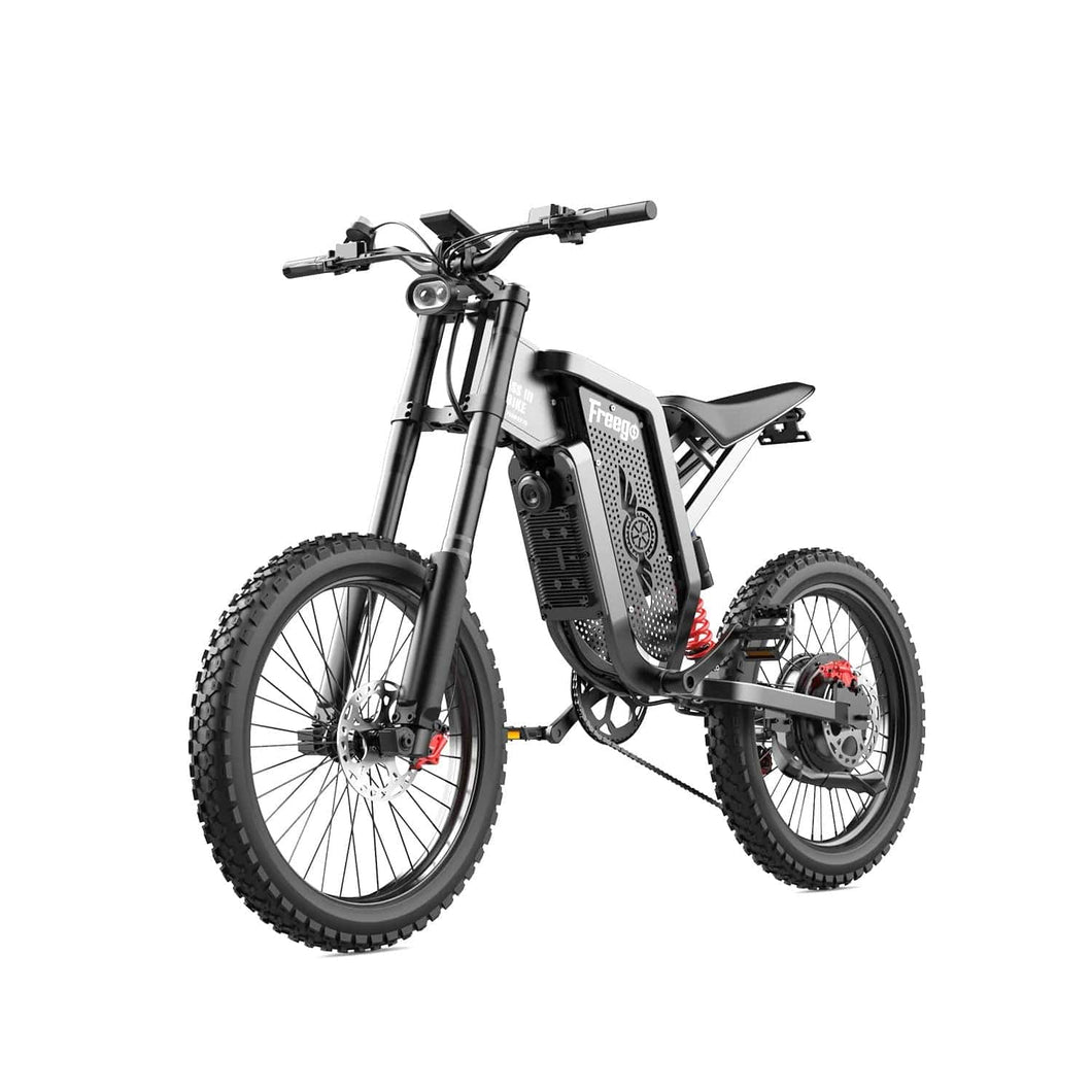 FREEGO X2 Off Road Dirt Electric Mountain Bike - 60V,  750 Watt (Class 3, City Mode)