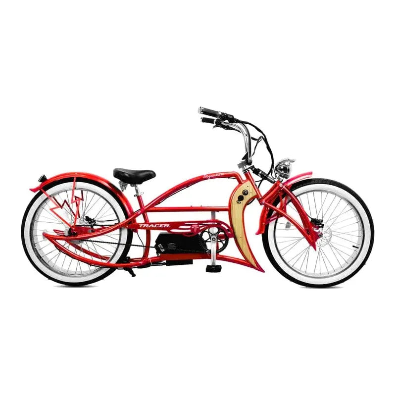 Order Tracer Signature Pro Chopper Cruiser Electric Bike Red