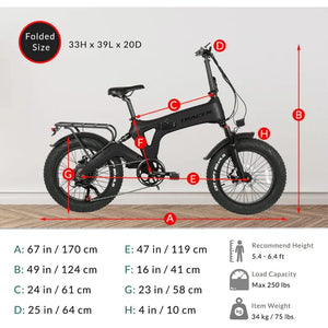 TRACER KAMA 1.0 20” Folding E-Bike - 750 Watt, 48V - electricbyke.com