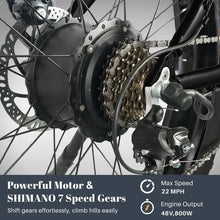 Load image into Gallery viewer, Tracer Tacoma 26&quot; 7 Speed Electric Fat Tire Bike w/ Dual Suspensions - 800 Watt, 48V - electricbyke.com