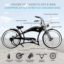Load image into Gallery viewer, Tracer Twenty5 GTS 500W 26&quot; Cruiser E-Bike - 500 Watt, 48V - electricbyke.com