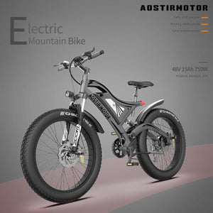 AOSTIRMOTOR S18 All-Terrain Electirc Mountain Bike - 750 Watt, 48V - electricbyke.com