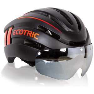 ECOTRIC, eBike Helmet with Silver-Coated Googles & Rear Light - electricbyke.com