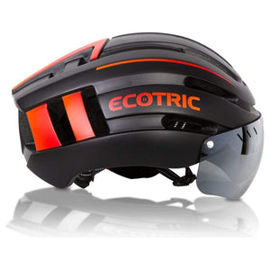 ECOTRIC, eBike Helmet with Silver-Coated Googles & Rear Light - electricbyke.com