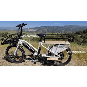 EUNORAU, Max-Cargo Long Tail Electric Cargo Bike, 24" - 750 Watt, 48V - electricbyke.com
