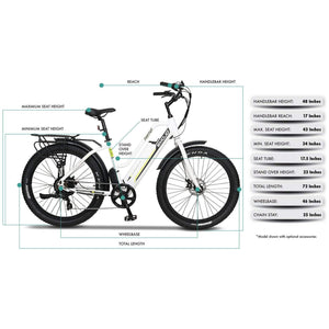 EMOJO, Electric Bike, PANTHER PRO, Beach/City Cruiser - 500 Watt, 48V - electricbyke.com