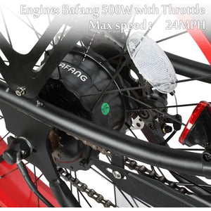 MICARGI CYCLONE 26", Fat tire, Stretch Cruiser, Chopper Style - 500 Watt, 48V - electricbyke.com