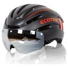 Load image into Gallery viewer, ECOTRIC, e-Bike Helmet with Silver-Coated Goggles &amp; Rear Light - electricbyke.com