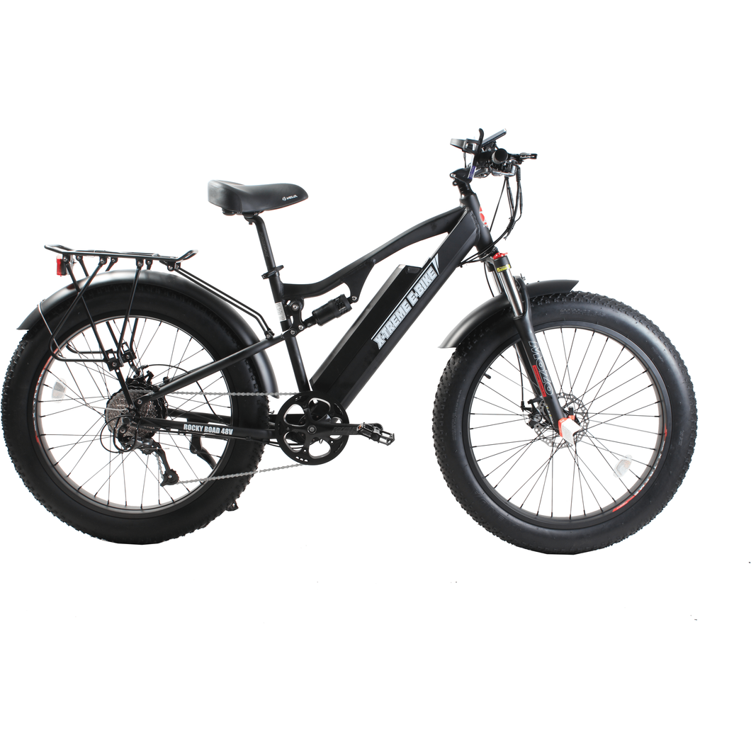 X-TREME Rocky Road, 10.4 Amp Hour, Fat Tire Electric Mountain Bike - 500 Watt, 48V - electricbyke.com