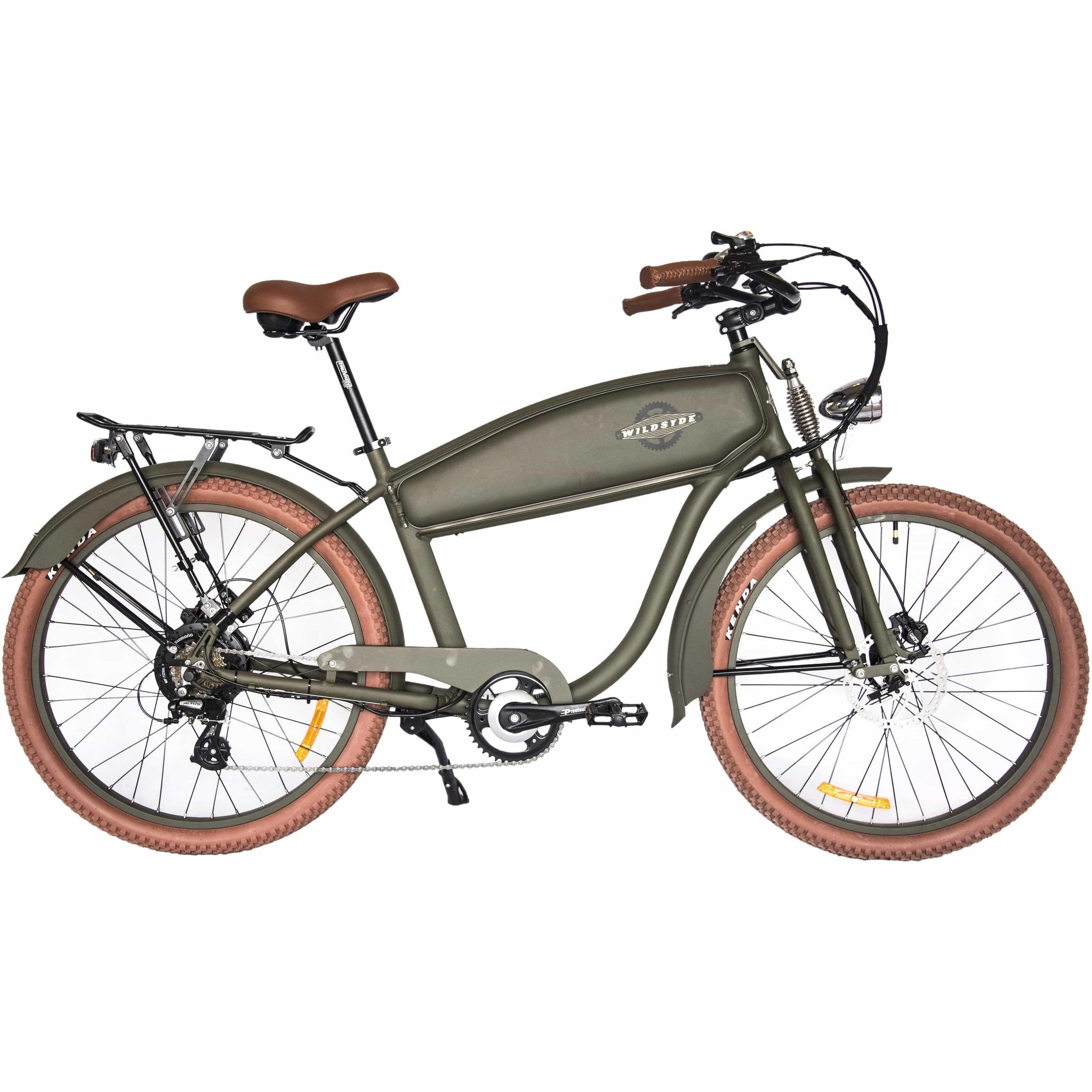 Shadow 750W Classic Cruiser eBike Matte Olive Shadow 750W Classic Cruiser eBike Matte Olive
