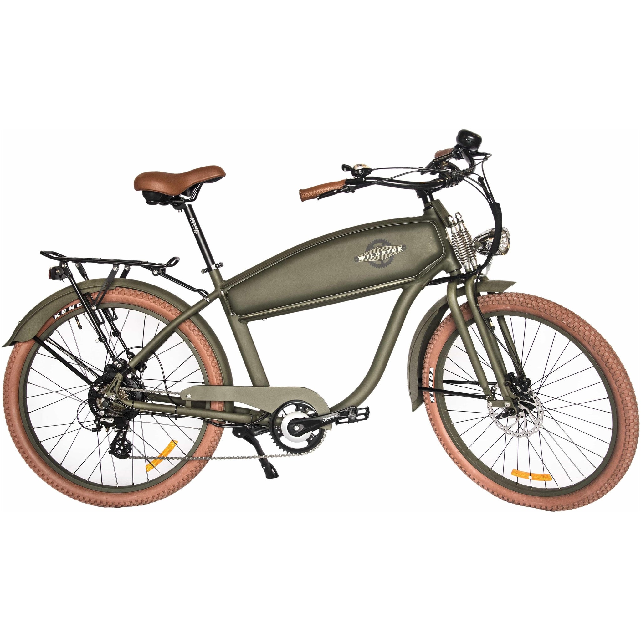 electric bicycle vintage Shadow 750W Classic Cruiser eBike Matte Olive